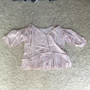 Light Pink off the Shoulder Blouse